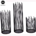 Hurricane Candle Holders On Table Centerpiece